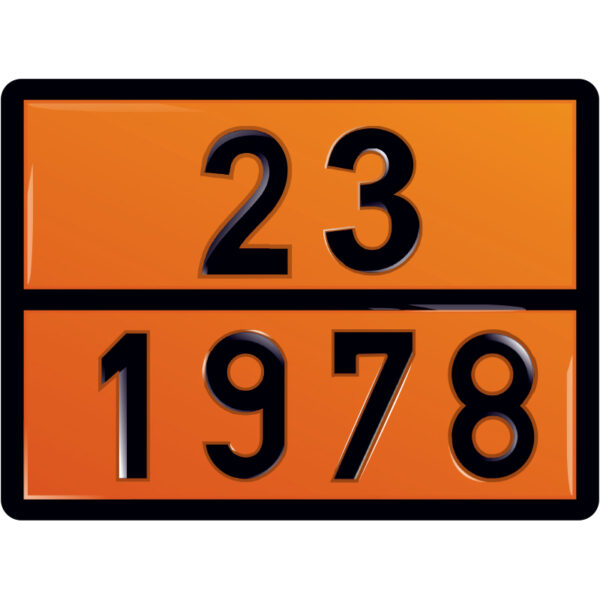 Табличка АДР оранжевого кольору (23 1978) для пропану
