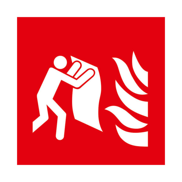 Наклейка «Протипожежне покривало» 10 на 10 см