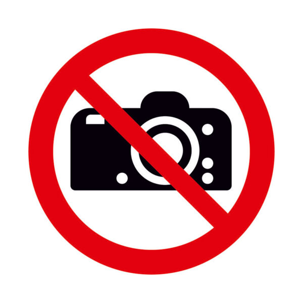 Наклейка «Заборонено фотографувати» 10 на 10 см