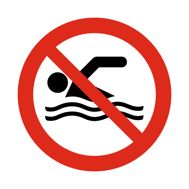 Наклейка «Не перетинати бар’єр» 10 на 10 см