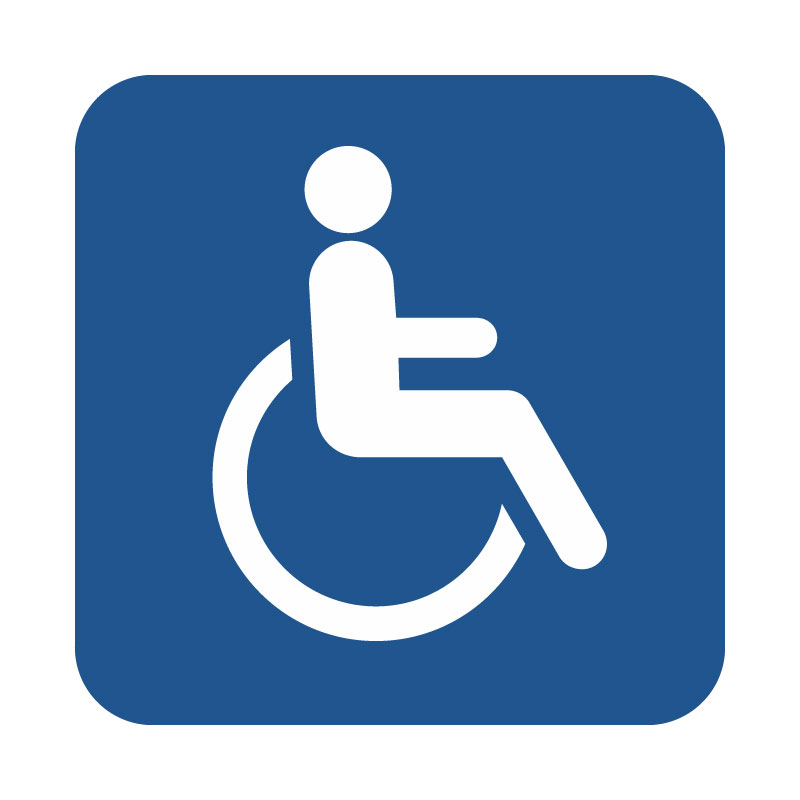 Наклейка «Міжнародний символ доступності (МСД)» 10 на 10 см