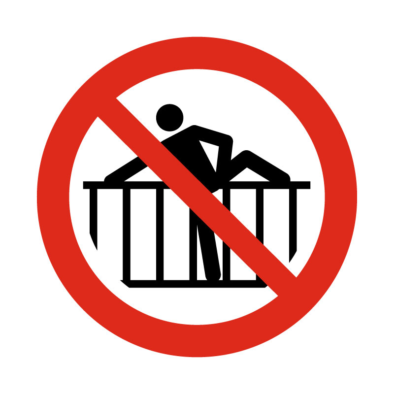 Наклейка «Не перетинати бар’єр» 10 на 10 см