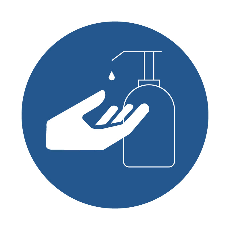 Наклейка «Символ дозатора для дезінфекції рук» 10 на 10 см